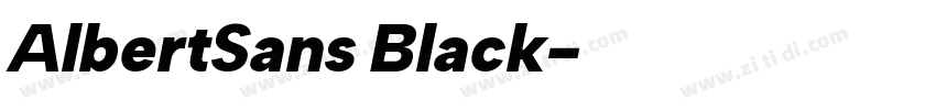 AlbertSans Black字体转换